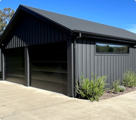Shed with colorbond sheeting
